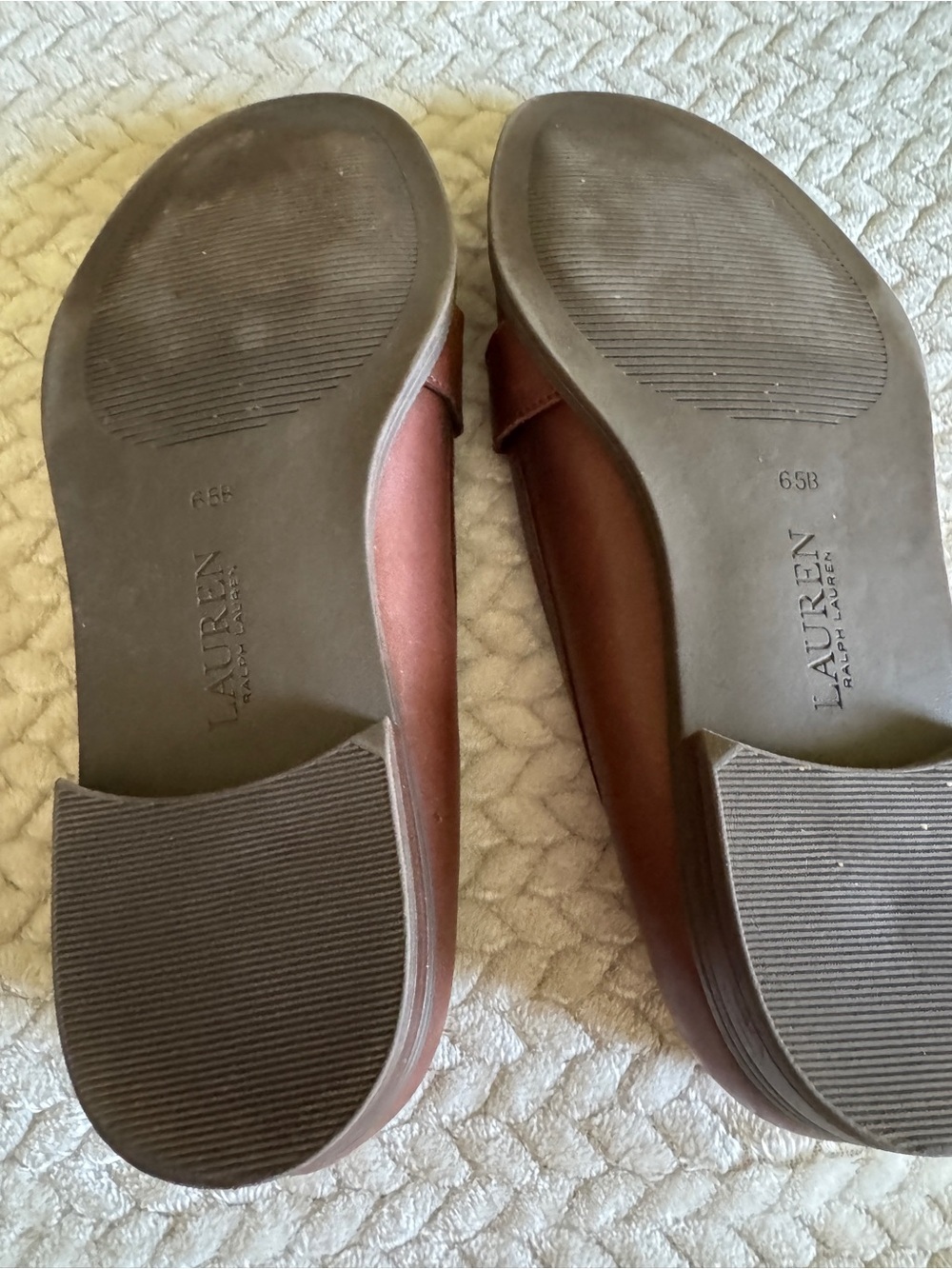 Lauren Ralph Lauren Brown Leather Buckle Loafers - Women's Size 6.5 - Picture 10 of 10